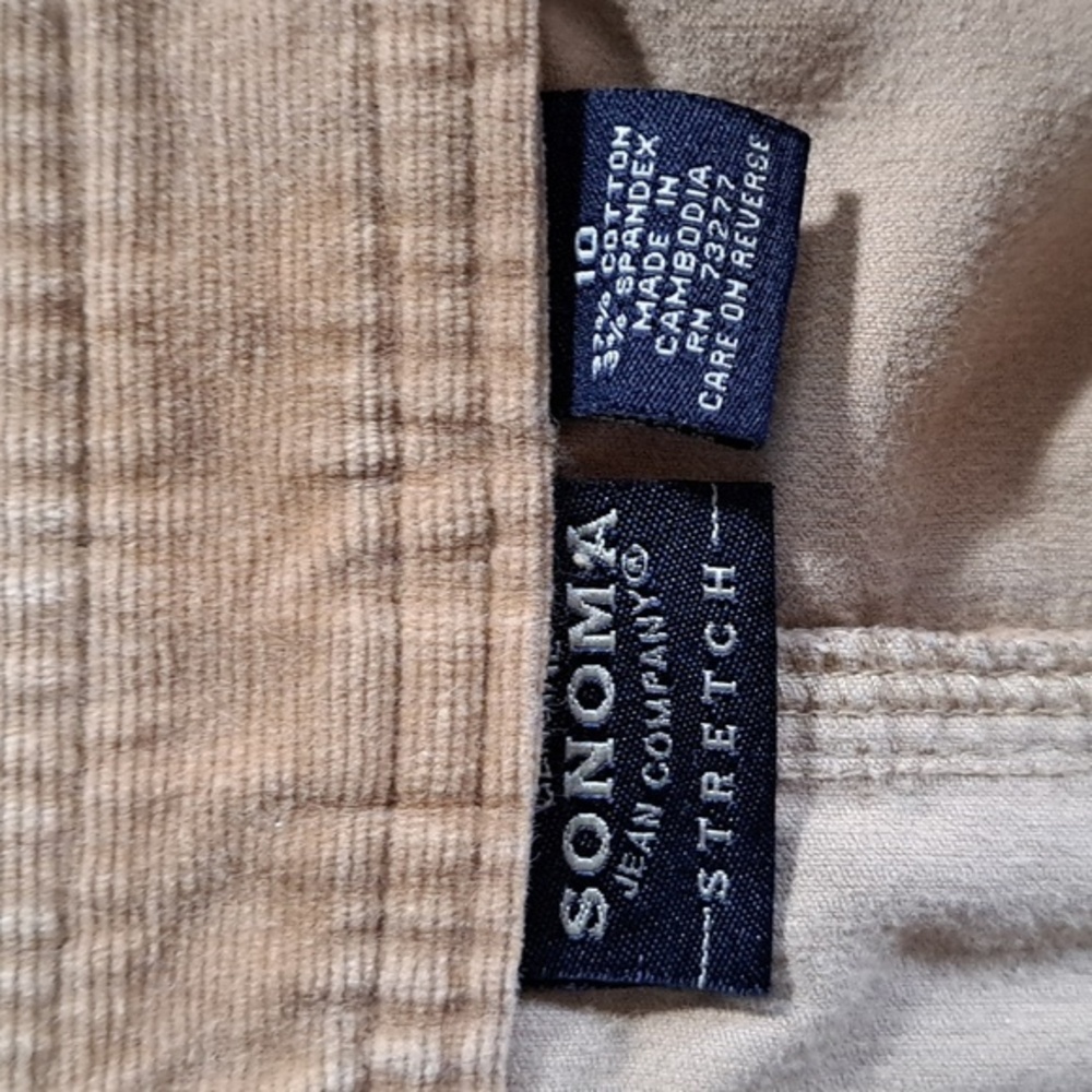 Sonoma Corduroy Jean Company Stretch  Soft Comfy Causal Pockets Pencil Skirt - Picture 5 of 11